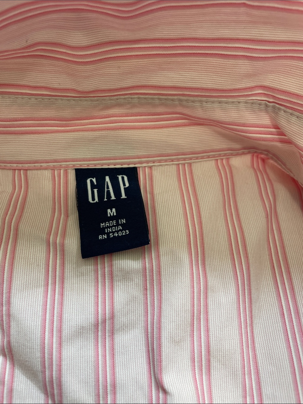 GAP Vintage Women's Western Pink Striped Button-Down (floral snaps) Shirt Medium - Picture 2 of 15